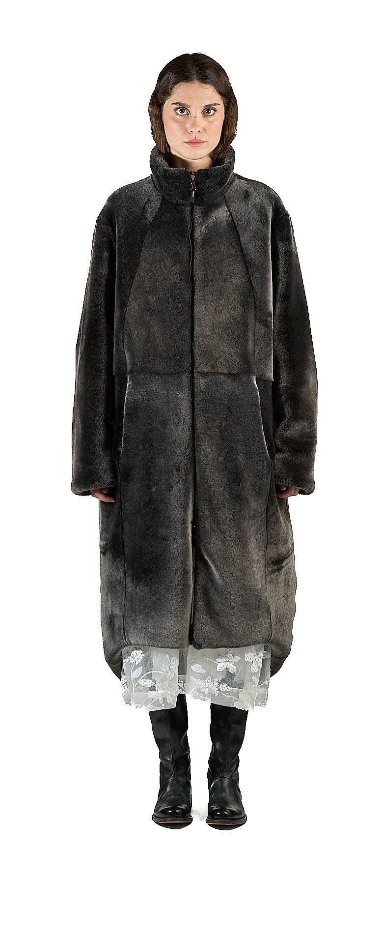 DANIELE BASTA LEATHER AND SILVER JACKET